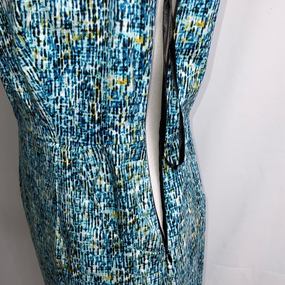 Worthington Turquoise Sleeveless Dress Pockets 4 - Picture 9 of 11